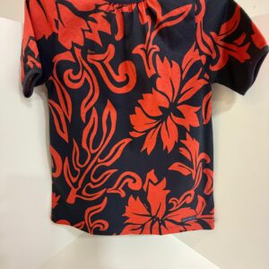 Vestido Azul com Flor Vermelha (18meses)