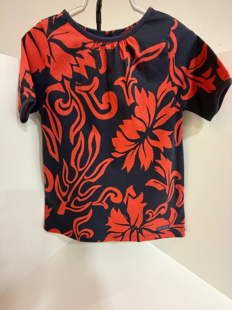 Vestido Azul com Flor Vermelha (18meses)