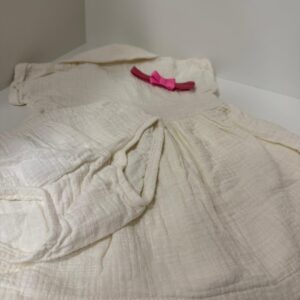 Vestido em Gaze de Algodão com Tapa-Fralda (18 meses)