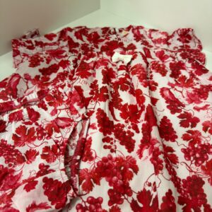 Vestido Branco com Flores e Frutas Vermelha + calcinha (18meses)