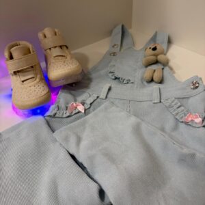 Macacão Jeans com Detalhe de Urso (1 ano)