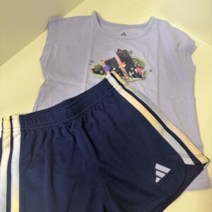 Conjunto Esportivo Lilás com Shorts