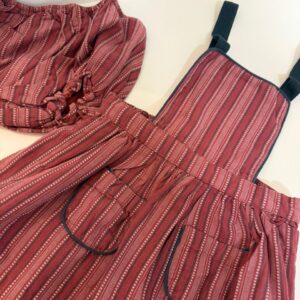 Jardineira Listrado com Bolsinhos (18-24 meses)