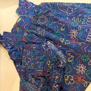 Vestido Infantil Azul Estampa Divertida com Calcinha (18 meses)
