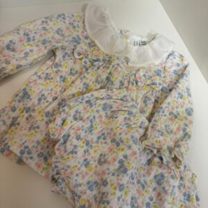 Vestido Floral com Gola e Calcinha (18-24 meses)