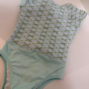 Maiô Infantil Verde Água com Estampa e Laço (2 anos)