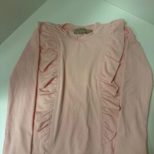 Camiseta UV Infantil Rosa com Babados (12-18 meses)