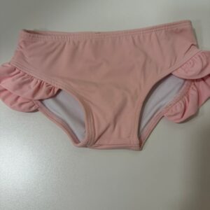Calcinha de Biquíni Infantil Rosa com Babados (2 anos)
