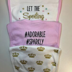 Kit 3 Babadores Dourado