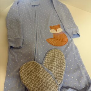 Pijama Macacão Azul Poá com Raposinha (18 meses)