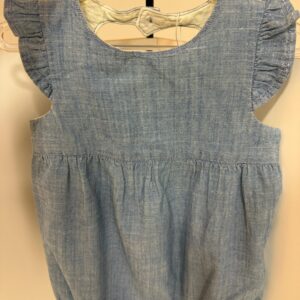 Macaquinho Jeans com Babadinhos (24 meses)