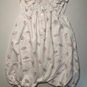 Macacão Estilo Body Estampado com Coelhinhos Delicados (4-6 meses)