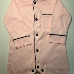 Macacão Rosa Clássico com Botões Frontais (6 meses)