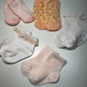 Kit 5 Pares de Meias Bebê Delicadas
