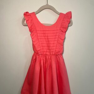 Vestido Coral com Babados 🩷