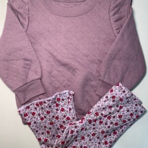 Conjunto Moletom Matelassê + Calça Floral 🌸💕