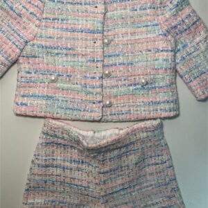 Conjunto Infantil Tweed Colorido – Casaquinho + Shorts