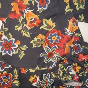 Vestido Floral Colorido com Babado ✨