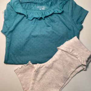 Conjunto de Body Verde com Calça Cinza