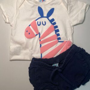 Conjunto de Body com Estampa e Short Azul