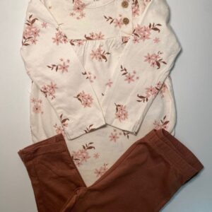 Conjunto Floral Carter’s com Legging Caramelo