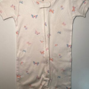 Macacão Infantil Off White com Borboletas