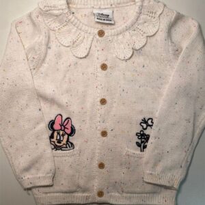 Casaco Tricot Minnie Off White com Botões