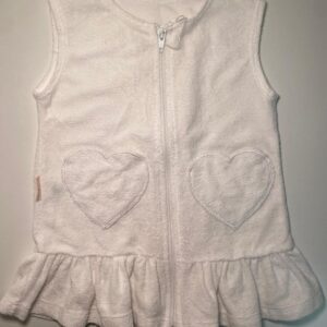 Vestido Branco com Bolso Coração