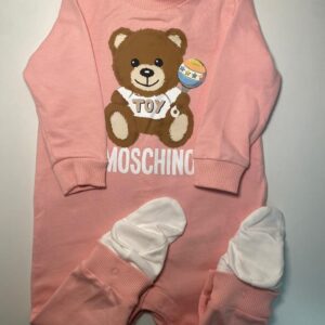 Macacão Bebê Moschino Ursinho Rosa