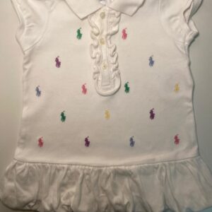 Vestido Polo Ralph Lauren Branco Bordado Colorido 🤍✨