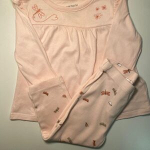 Conjunto de Blusa Lisa e Calça com Libélula