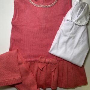 Conjunto de blusa regata + calça + body branco