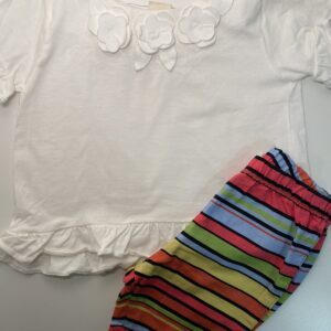 Conjunto de Short Listrado com Blusa Básica