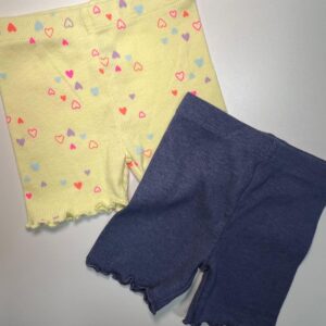Kit de Shortinhos Canelados com Corações