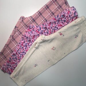 Kit de Calças Estampadas em Tons de Rosa
