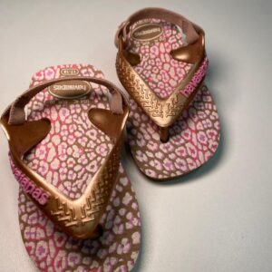 Sandália Havaianas Baby Animal Print Rosa