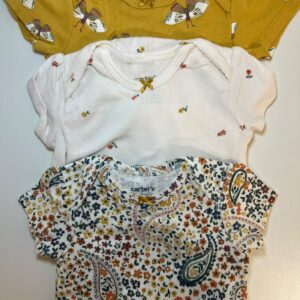 Kit com 3 Bodys Carter’s Floral