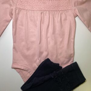 Conjunto Body Longo e Calça Preta