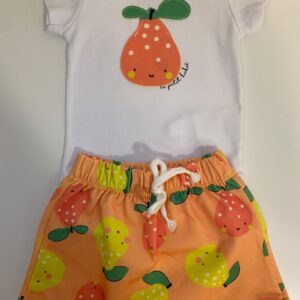 Conjunto Infantil Body + Short Estampado