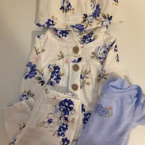 Conjunto Infantil Floral com Capuz