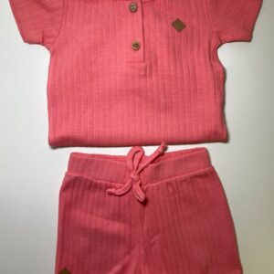 Conjunto Infantil Canelado – Blusa e Short