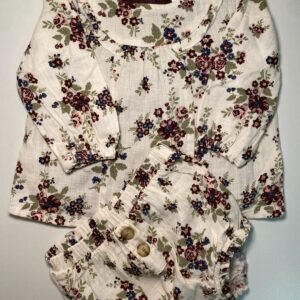 Conjunto de body colorido e tampa fralda